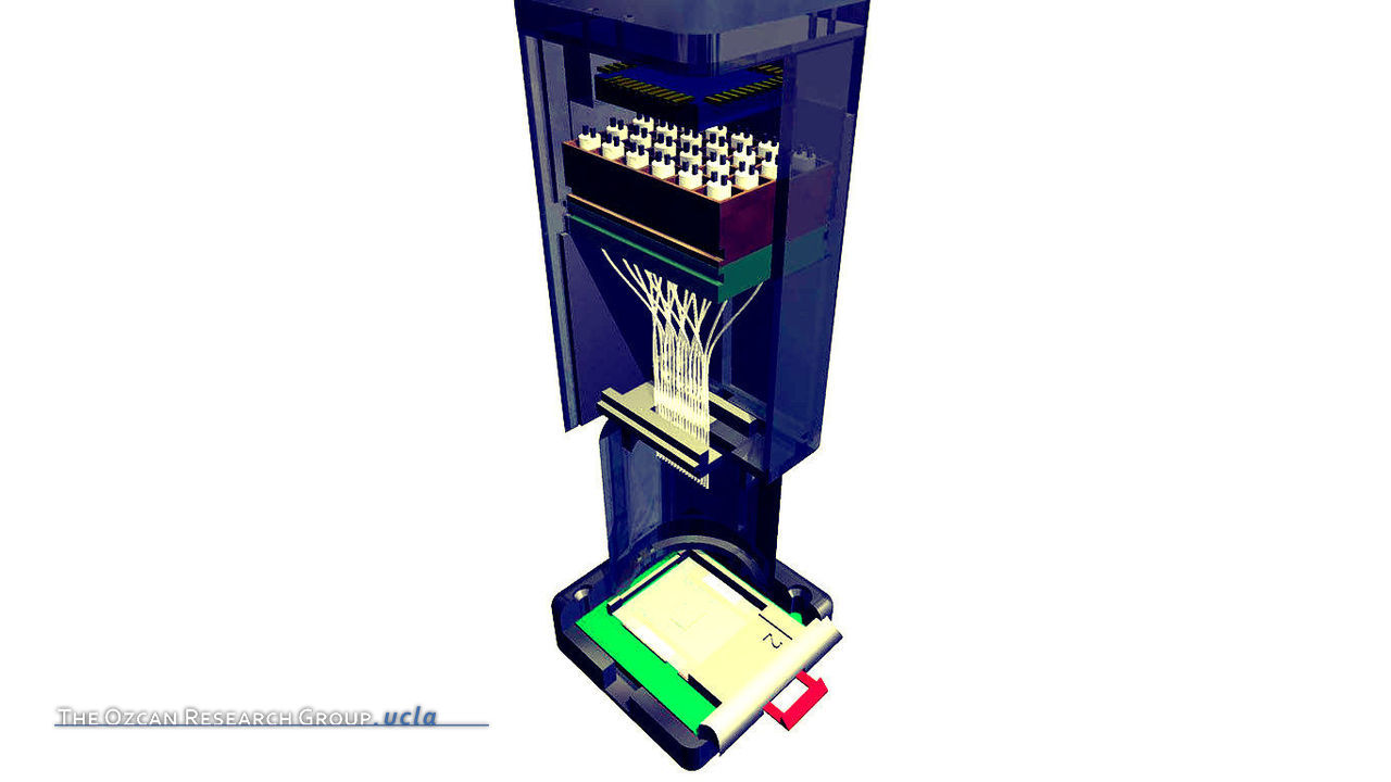 Field-portable wide-field microscopy of dense samples using multi-height pixel super-resolution based lensfree imaging